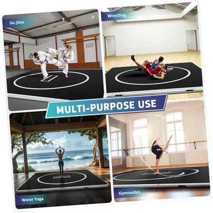 Inflatable Martial Arts Mat 10x10 FT, Portable Tumbling Mat