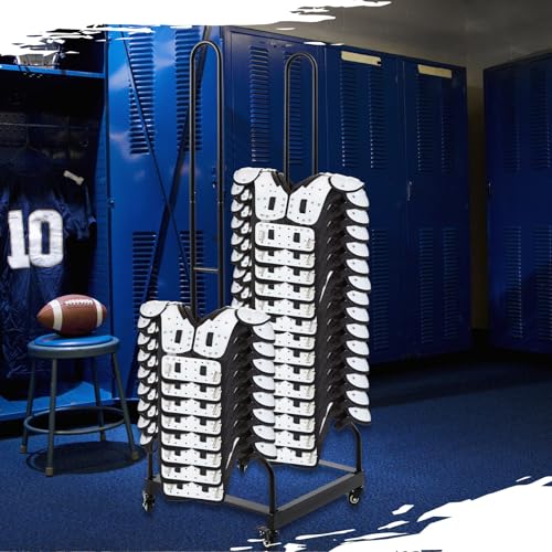 MorningRo Football Shoulder Pad Rack with Locking Wheels for Easy Moving