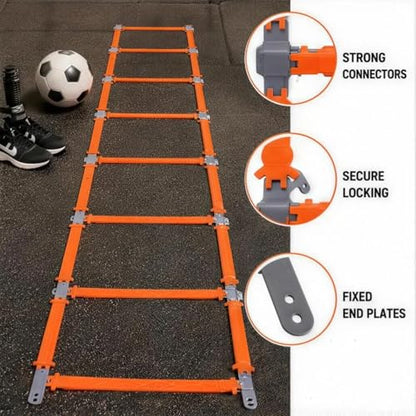 Speed Ladder, Agility Ladder Speed Training Equipment, 2-in-1 Adjustable Hurdle Ladder for Soccer, Rugby, Fitness, Footwork and Agility Training