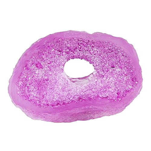 Penn-Plax Deco-Replicas Crystal Cave Aquarium Decor - Crystal Ornament with Hiding Space - Ideal for Territorial Fish - Durable Resin for Fresh & Saltwater Tanks - Amethyst Purple, 3.9 x 2.8 x 4.2 in