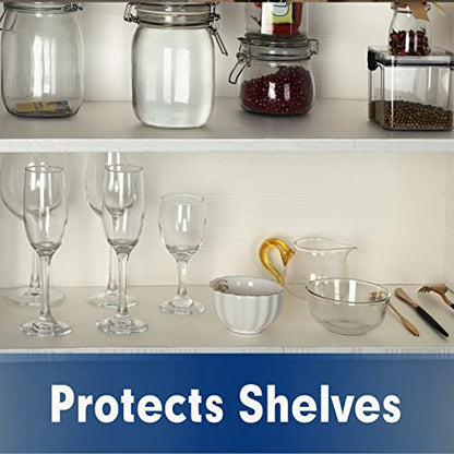 Shelf Liner, Drawer Liner, 12 x 120 Inches Cabinet Liner for Kitchen Cabinets Non-Adhesive Shelf Liners, Waterproof Shelf Paper with Non-Slip, Durable Liners, Clear - color: Clear, size: 12"W x 120"L
