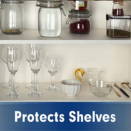 Shelf Liner, Drawer Liner, 2 Rolls x 12 Inches x 20 FT Cabinet Liner for Kitchen Cabinets Non-Adhesive Shelf Liners, Waterproof Shelf Paper with Non-Slip, Durable Liners, Clear - color: Clear, size: 12"W x 240"L X 2 Rolls
