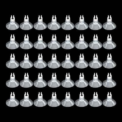 40PCS 5mm Aquarium Suction Cup Clips, Clear Airline Tube Holders for Fish Tank Air Hose, Clamps for Aeration Tubing Setup and Organization - size: 5mm
