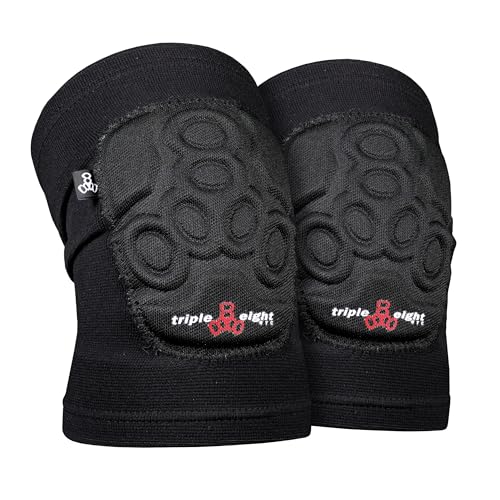 Triple Eight Covert Knee Pads – Ideal for Roller Skating, Biking, BMX, and Skateboarding - color: Black, size: Medium