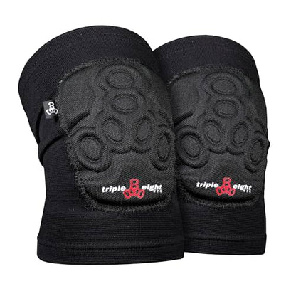 Triple Eight Covert Knee Pads – Ideal for Roller Skating, Biking, BMX, and Skateboarding - color: Black, size: Medium