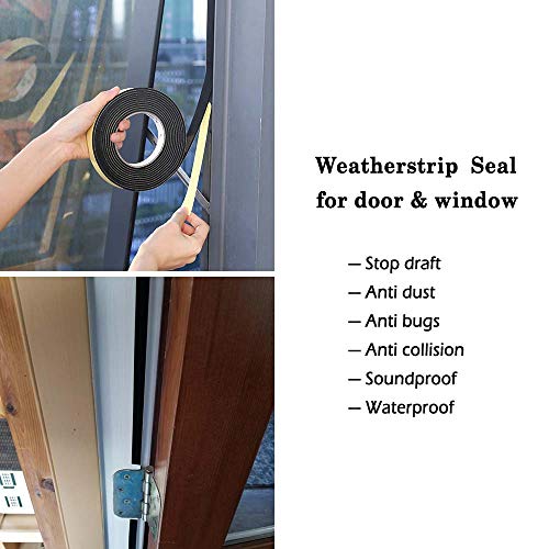 Foam Rubber Seal Strip -2" W x 1/4" T- Adhesive Tape Foam Tape Closed Cell Foam Strip Automotive Weather Stripping - size: 2in x 1/4in - 16ft