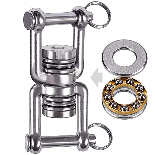 BeneLabel 360 Swing Swivel with Bearing Double Ended Swivel Eye Hook - color: Double Opening(1 Pack)
