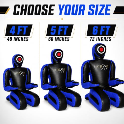Jiu Jitsu Judo Punching Bag Grappling Dummy Black Vinyl -Unfilled - size: 70 inches (6 ft)