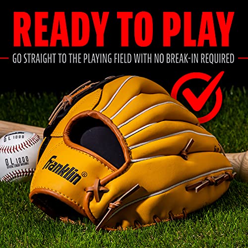 Franklin Sports Field Master Baseball Glove - color: Tan, style: 12" - Trapeze Web