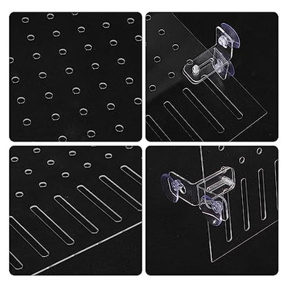 Ipetboom 1set Acrylic Fish Tank Divider Board Transparent Isolation Panel with Cups for Compartmentalization for Aquariums and Pet Fish