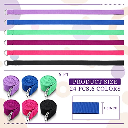 Leyndo Yoga Strap Stretching Pilates Exercise Adjustable Straps 6 ft Non Elastic Yoga Belt with Adjustable D Ring Buckle for Pilates Gym Workouts Fitness - color: Classic