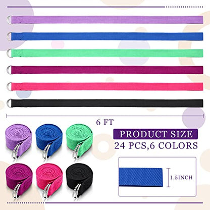 Leyndo Yoga Strap Stretching Pilates Exercise Adjustable Straps 6 ft Non Elastic Yoga Belt with Adjustable D Ring Buckle for Pilates Gym Workouts Fitness - color: Classic
