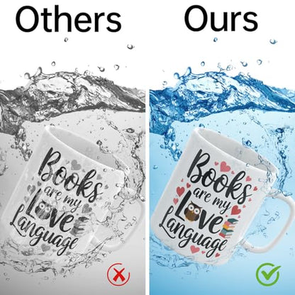 UV DTF Cup Wrap, 24 Sheets Book Lover Waterproof UV DTF Transfer Stickers for Glasses Cups Mug DIY Crafts