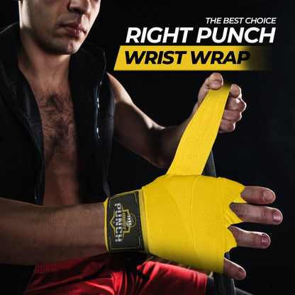 ProShield Boxing Wraps| 180-Inch Bandages| Boxing Hand Wraps Protection for Muay Thai MMA and Kickboxing - color: Yellow, size: 118"