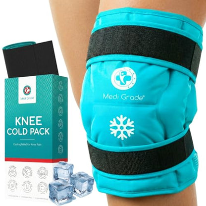 Medi Grade Knee Ice Pack Wrap, Reusable Ice Pack for Knee Pain and Surgery