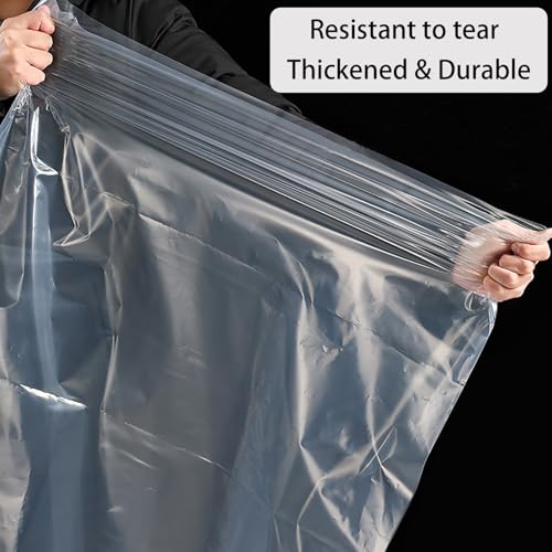18 Pack 18 x 24 Inch 2 Mil Large Clear Plastic Flat Open Poly Bags Thickened Big Transparent PE Bags for Clothes Toys Pillows Packaging Shipping Storage Dust Proofing