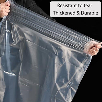 18 Pack 18 x 24 Inch 2 Mil Large Clear Plastic Flat Open Poly Bags Thickened Big Transparent PE Bags for Clothes Toys Pillows Packaging Shipping Storage Dust Proofing