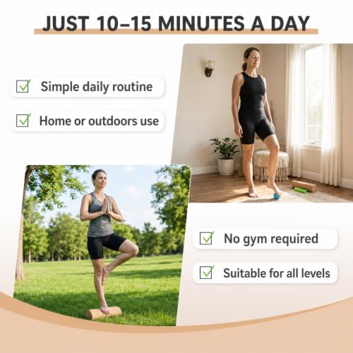 Cork Balance Board 4-in-1 Foot and Ankle Strengthener Kit