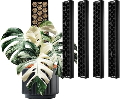 Plastic Moss Pole 4 Pack 17 Inch for Climbing Plants Monstera, Moss Pole Support for Indoor Plants, Plant Support for Monstera Work with Sphagnum Moss, Plant Lover Gifts