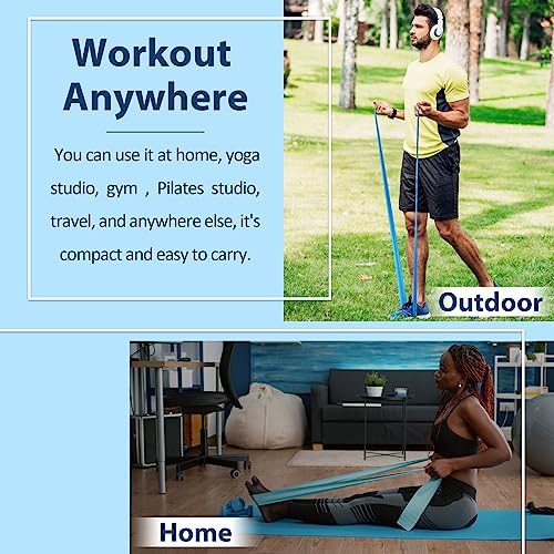 Resistance Bands Set for Physical Therapy, Rehab, Yoga and Pilates - color: Gradient Pink 5-80lbs