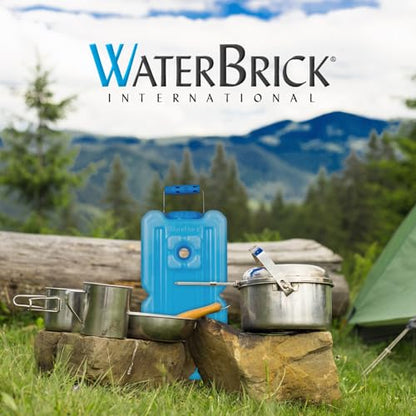 WaterBrick International WaterBrick Water Storage Containers for Emergency Water Storage | 6-Pack of Stackable 3.5 Gallon Water Container Bricks | Food-Grade HDPE Plastic | BPA-Free | STD Blue