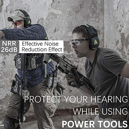 PROHEAR 016 NRR 26dB Shooting Ear Protection, Slim Passive Earmuffs - color: D Black