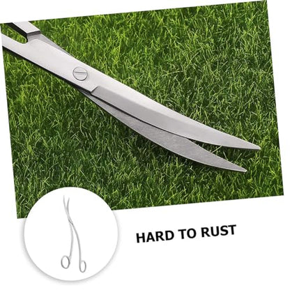 Stainless Steel Wave Scissors for Aquarium Ergonomic Fish Tank Plant Trimming Tool Rustproof Scissor for Aquatic Plants Care and Maintenance