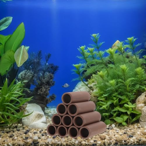 Shrimp Cave Decor Pottery Shelter Spawning Tube Aquarium Breeding Habitat for Shrimp Tank Accessories Hiding Cave Ornament for Freshwater Aquatic Pets