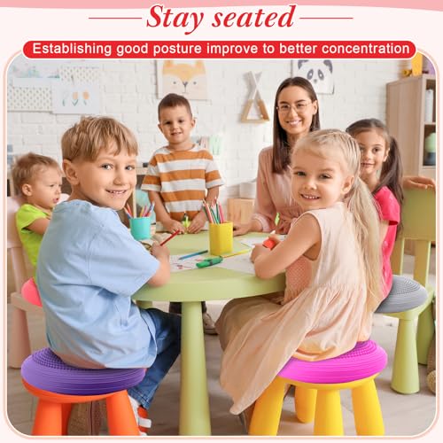 Libima 8 Pcs Wiggle Seat Inflated Wobble Cushion for Kids - color: Vibrant Color