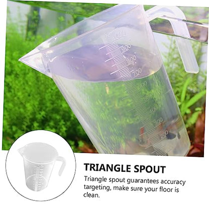 SOLUSTRE 1Pc Water Changing Cup with Measurement Scale Aquarium Supplies for Fish Feeding Design for Easy Liquid and Dry Ingredient Measurement