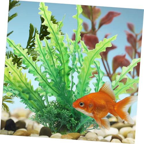 SUPVOX 2Pcs Fake Aquarium Grass Decorative Plants for Fish Tank Household Desktop Fish Tank Supply with Natural Style Safe for All Aquatic Animals