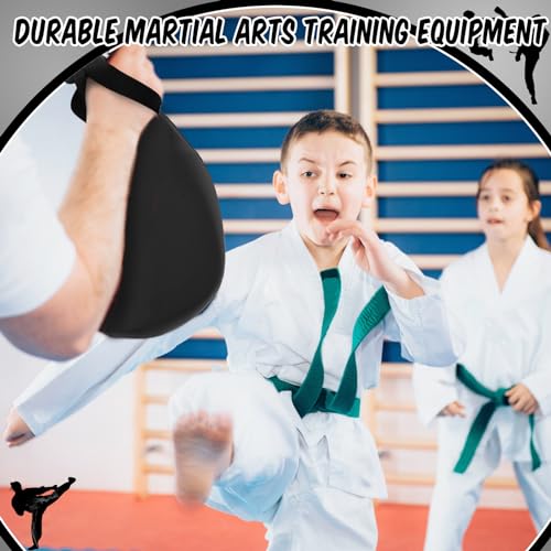 Poen 7 in 1 Taekwondo Kick Pad Boxing Training Equipment Punching Mitts Martial Arts Wrist Band Adjustable Soft Pads Set for Karate Muay Thai MMA Training - color: Black