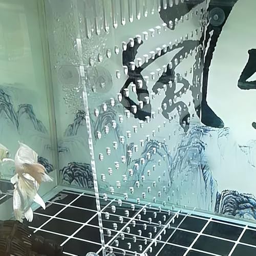 LALAFINA Acrylic Fish Tank Isolation Board with Suction Cups, Aquarium Divider Panel 25x30cm for Fish Breeding and Tank Separation