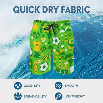 Mens Trunks Breathable Quick Dry Mesh Lining Holiday Party Beach Board Shorts - color: Style-19, size: X-Large