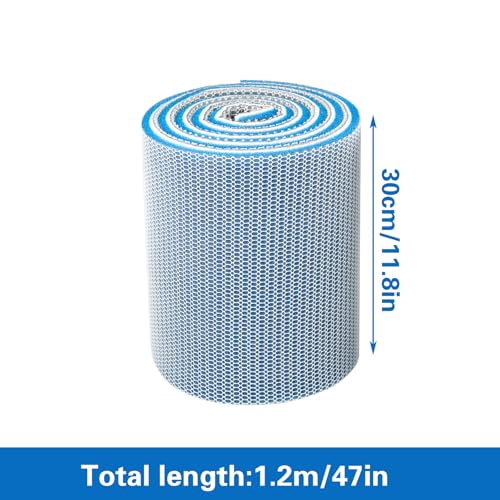 Aquarium Filter Media Accessories, 48 x 12 Inch Cuttable 8-Layer Fish Tank Foam Filter Floss Sponge Pad for Pond, Fish Tank, Aquarium