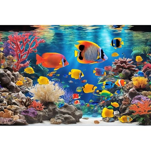 Under The Sea Backdrop Various Tropical Fish Breeding Aquariums Photography Background Gorgeous Tropical Coral Garden Underwater World Backdrops Deep Ocean Marine Life Backgrounds Photo Props 20x10ft