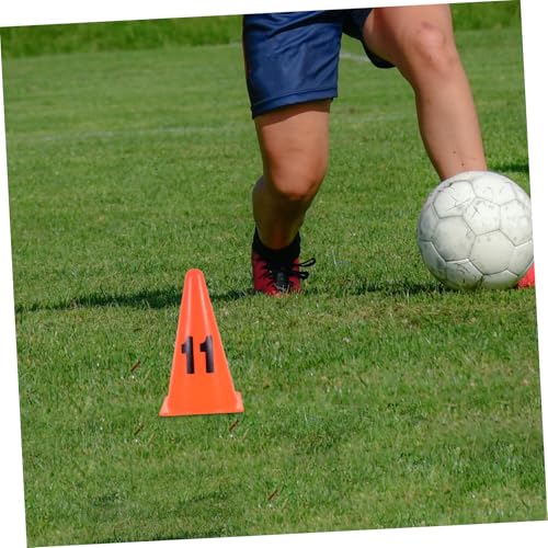 Toyvian 15pcs Plastic Numbered Training Cones Soccer Agility Markers for Basketball and Sports Practice Lightweight and Portable Numerical Identification for Drill Management