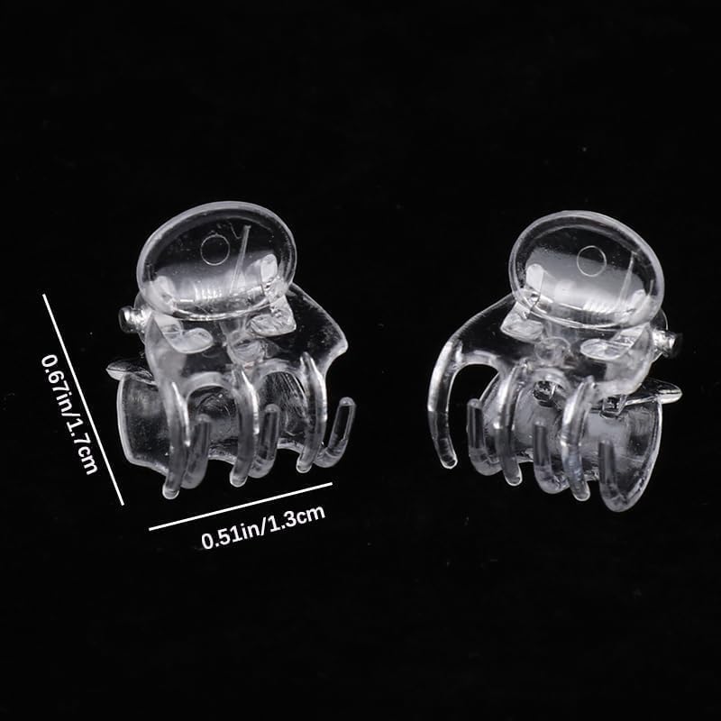 50 Pcs Plant Orchid Clips Flowers Support Clear Fixer for Garden Vine Stem Plants Climbing Clasp Transparent 6 Claws Orchid Clips Plastic Butterfly Plant Support Structures,Plant Support Garden Stakes