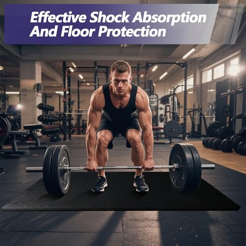 1/2 inch Thicked Gym Floor Mats (20 Sq Ft), 20 Tiles 12.6X12.6in High Density EVA Foam Gym Flooring for Home Gym, Weightlifting, Kids Play Area, Non-Slip, Free Splicing. - size: 24 Sq Ft(6 Tiles)
