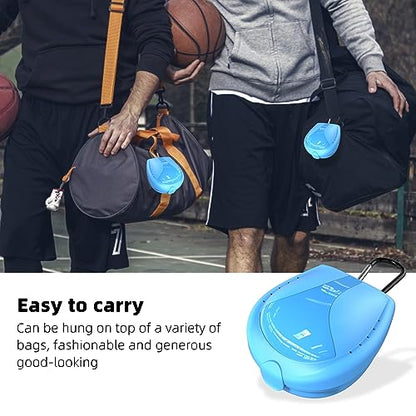 Sports Mouthguard Case, Durable Protective Box for Football & Basketball - color: Blue