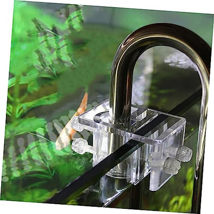 BESPORTBLE 3pcs Fish Tank Water Holder Clamp Aquarium Fixed Clip Acrylic Screw Adjustment 6x3.5x4cm