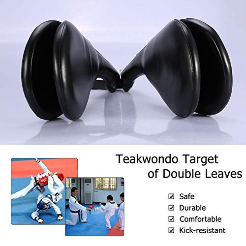 Martial Arts Training Target for Kickboxing and Karate, a Double Kick Pad with Two Striking Leaves for TKD Practice Kicking Pad Drills for Adults and Youth