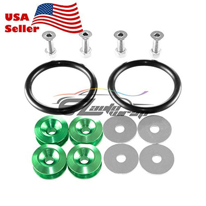 Green Bumper Quick Release Fasteners for Car Bumpers Trunk Fender Hatch Lids Kit - color: GREEN