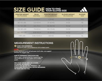 Adidas Hybrid 100 Boxing Gloves – Adult Boxing Gloves for Sparring, Training & Heavy Bag – Kickboxing Gloves for Women & Men - size: 10 oz