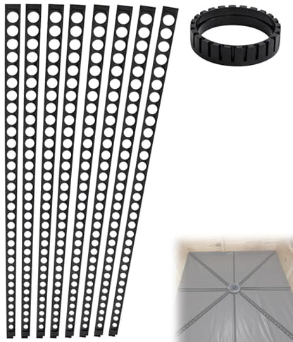 Pitch Shower Kit Pre Sloped Shower Pan Kit for Pitch,Quick Shower Kit Sticks for Shower Floor Mortar Bed with Water Drainage Slope,Shower Slope Kit with Center Ring&8 Float Sticks Shower Slope System - style: 1PCS Center Ring + 8PCS Shower Pan Tapered Flo