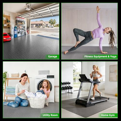 Art3d 12-Pack 24"x24" EVA Interlocking Exercise Mats,48 Sq.Ft,Grey - color: Grey, size: 48 Sq Ft
