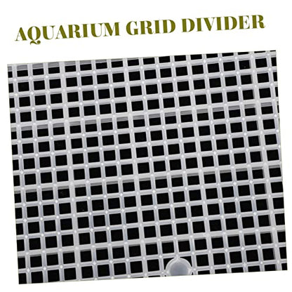 Abaodam 4Pcs Aquarium Divider Grid with Suction Cups Isolation Panels for Fish Tanks Lightweight Easy to Install for Breeding and Separating Fish
