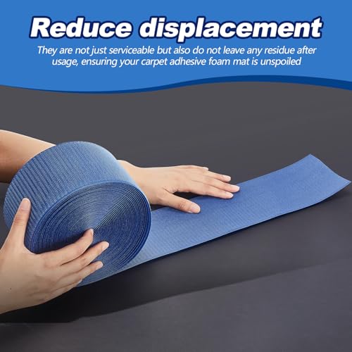 Shappy Gymnastics Mat Hook Fastener Gymnastics Cheer Mats Tape Strip for Tumbling 4" Wide Carpet Repair Nylon Hook for Carpet Bonded Foam Seams Cheer Gym Floors Cheerleading Supplies - color: Royal Blue