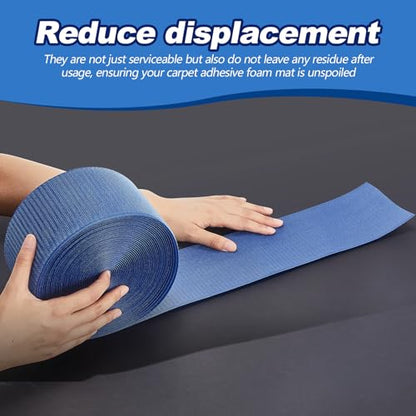 Shappy Gymnastics Mat Hook Fastener Gymnastics Cheer Mats Tape Strip for Tumbling 4" Wide Carpet Repair Nylon Hook for Carpet Bonded Foam Seams Cheer Gym Floors Cheerleading Supplies - color: Royal Blue