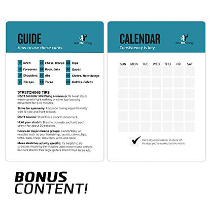 Stretching Workout Cards, Instructional Fitness Deck for Women & Men, Beginner Fitness Guide to Training Exercises at Home or Gym - style: Stretching
